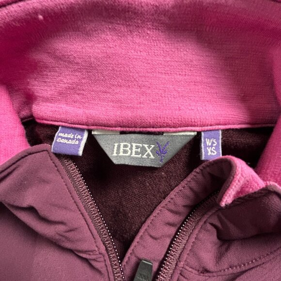 Ibex Womens ClimaWool Merino Wool Blend Zip Up Vest XS Burgundy Pockets Packable - Picture 3 of 9